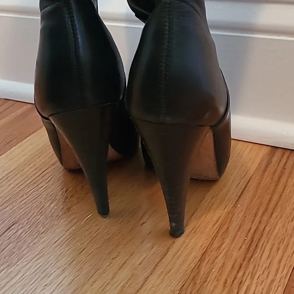 Dolce Vita Black Leather Knee Hi Boots Y2K - Picture 6 of 10